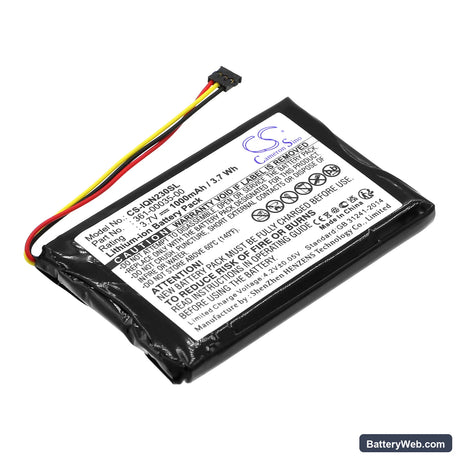 Garmin Nuvi 2300 Replacement Battery, 3.7V, 1000mAh, Li-ion 1