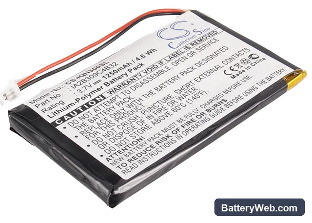Garmin Nuvi 300 Replacement Battery, 3.7V, 1250mAh, Li-Polymer 1