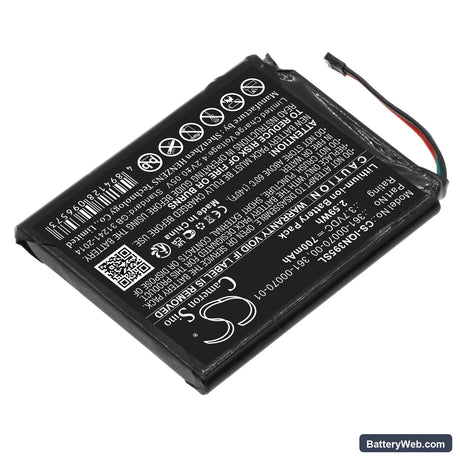 Garmin 3597LMT Replacement Battery, 3.7V, 700mAh, Li-ion 2