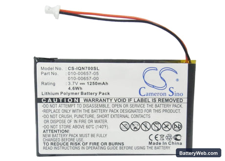 Garmin Nuvi 700 ( 2 wires ) Replacement Battery, 3.7V, 1250mAh, Li-Polymer 5