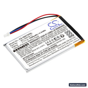 Garmin Nuvi 760 Replacement Battery, 3.7V, 1250mAh, Li-Polymer 1