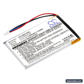 Garmin Nuvi 770 Replacement Battery, 3.7V, 1250mAh, Li-Polymer 1