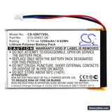 Garmin Nuvi 770 Replacement Battery, 3.7V, 1250mAh, Li-Polymer 3