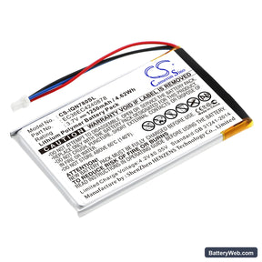 Garmin Nuvi 780 Replacement Battery, 3.7V, 1250mAh, Li-Polymer 1