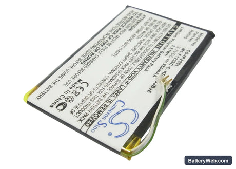 iRiver Clix Plus Replacement Battery, 3.7V, 950mAh, Li-Polymer 2