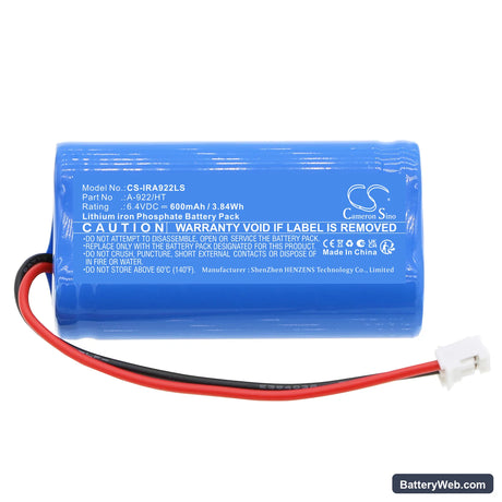 IRON LUX E73 417 12 Replacement Battery, 6.4V, 600mAh, LiFePO4 3