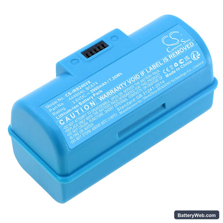 iRobot Braava Jet 240 Replacement Battery, 3.6V, 2000mAh, Li-ion 1