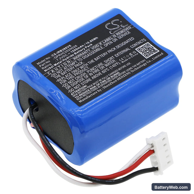 iRobot Braava 380 Replacement Battery, 7.2V, 1500mAh, Ni-MH 1
