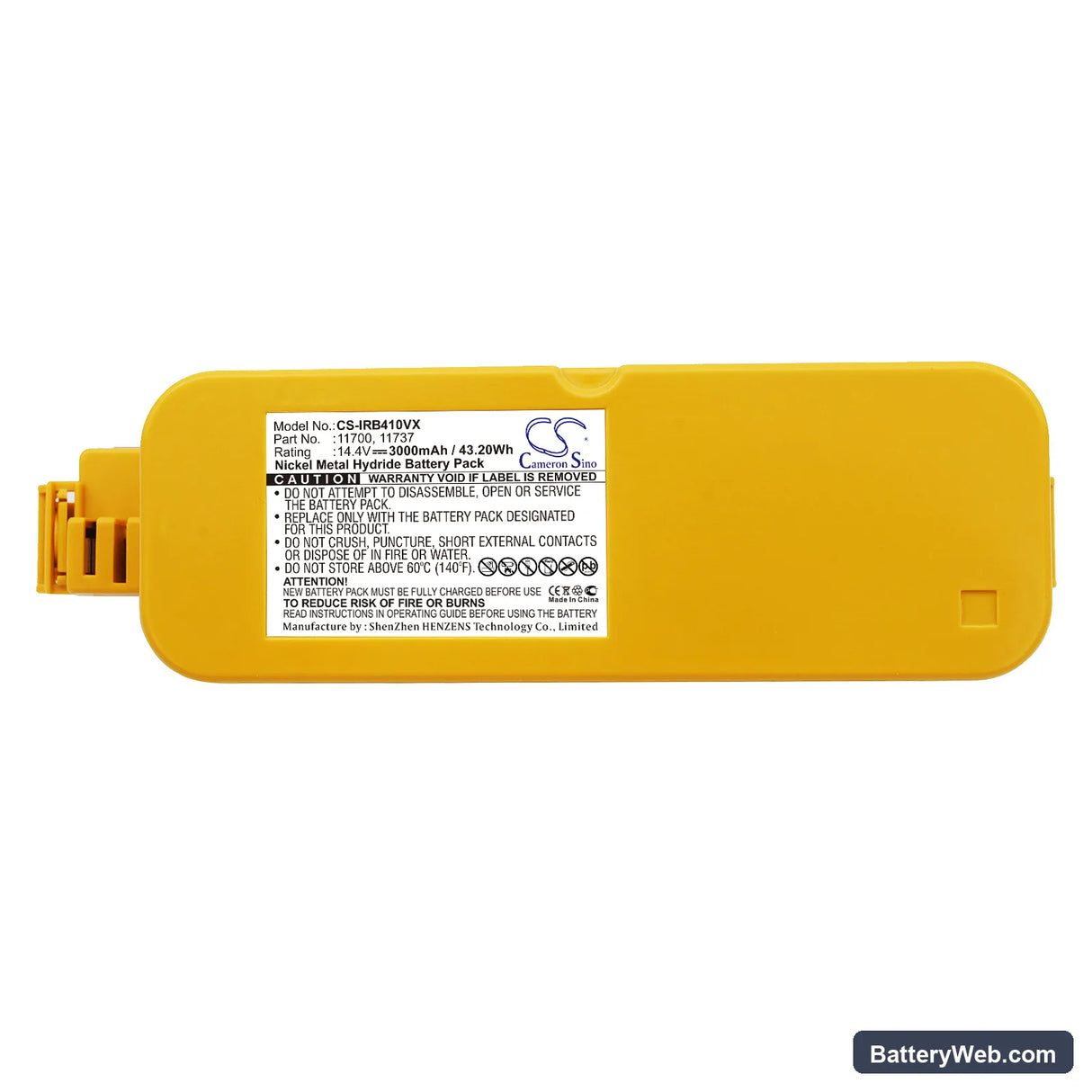King Cleaning od TV Replacement Battery, 14.4V, 3000mAh, Ni-MH 5