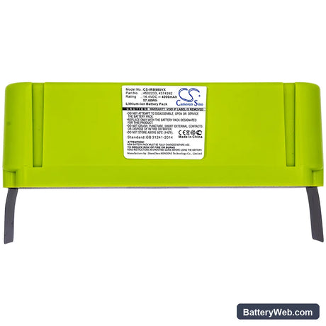 iRobot Roomba 614 Replacement Battery, 14.4V, 4000mAh, Li-ion 3