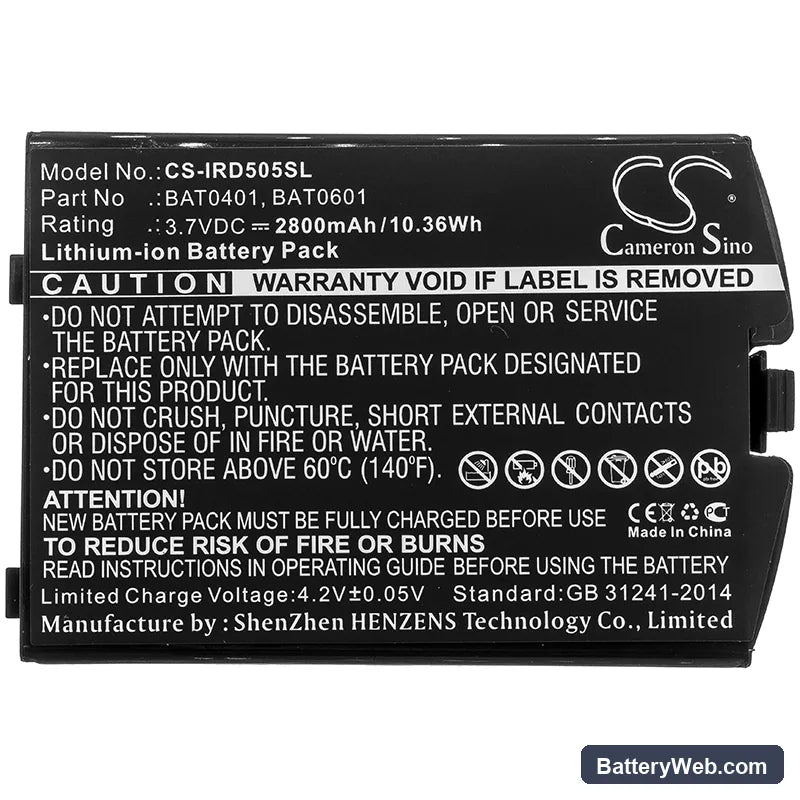 Iridium 9505A Replacement Battery, 3.7V, 2800mAh, Li-ion 3