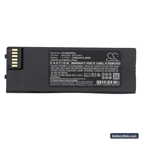 Iridium 9555 Replacement Battery, 3.7V, 2400mAh, Li-ion 5