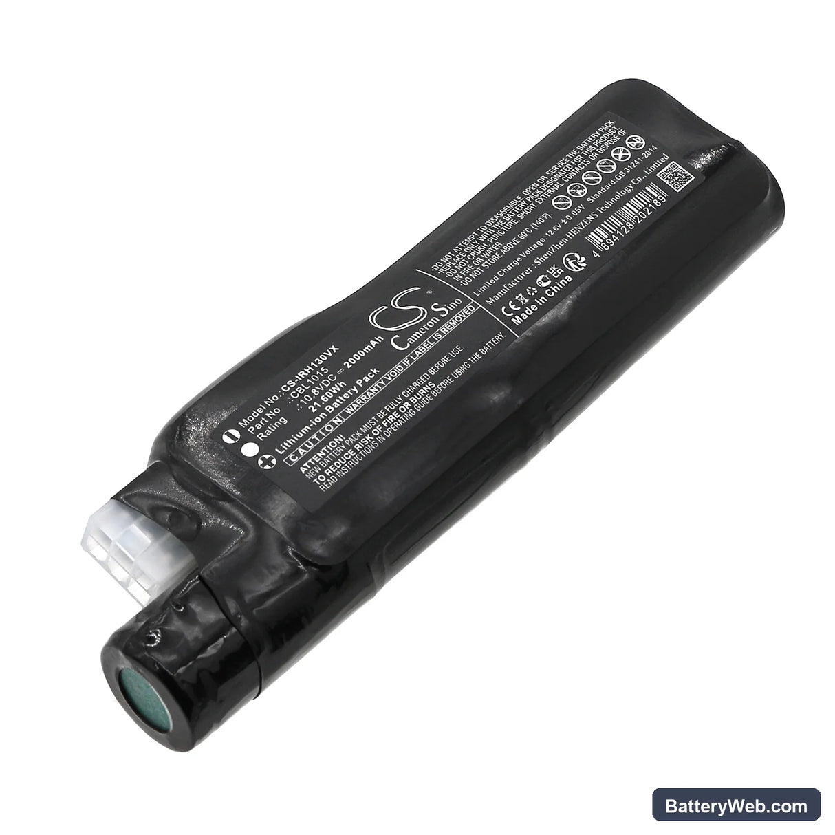 Iris Ohyama COHC-1300G Replacement Battery, 10.8V, 2000mAh, Li-ion 1