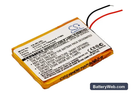 iRiver L Player 2GB Replacement Battery, 3.7V, 750mAh, Li-Polymer 2