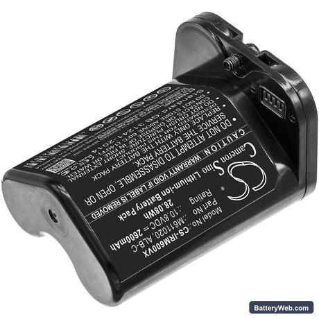 iRobot Braava Jet M6 Replacement Battery, 10.8V, 2600mAh, Li-ion 2