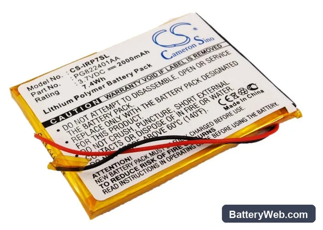 iRiver P7 Replacement Battery, 3.7V, 2000mAh, Li-Polymer 1