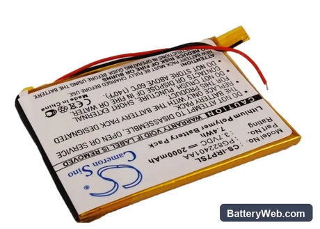 iRiver P7 Replacement Battery, 3.7V, 2000mAh, Li-Polymer 2
