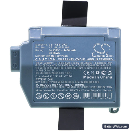 iRobot Roomba S9 Replacement Battery, 14.4V, 4400mAh, Li-ion 3