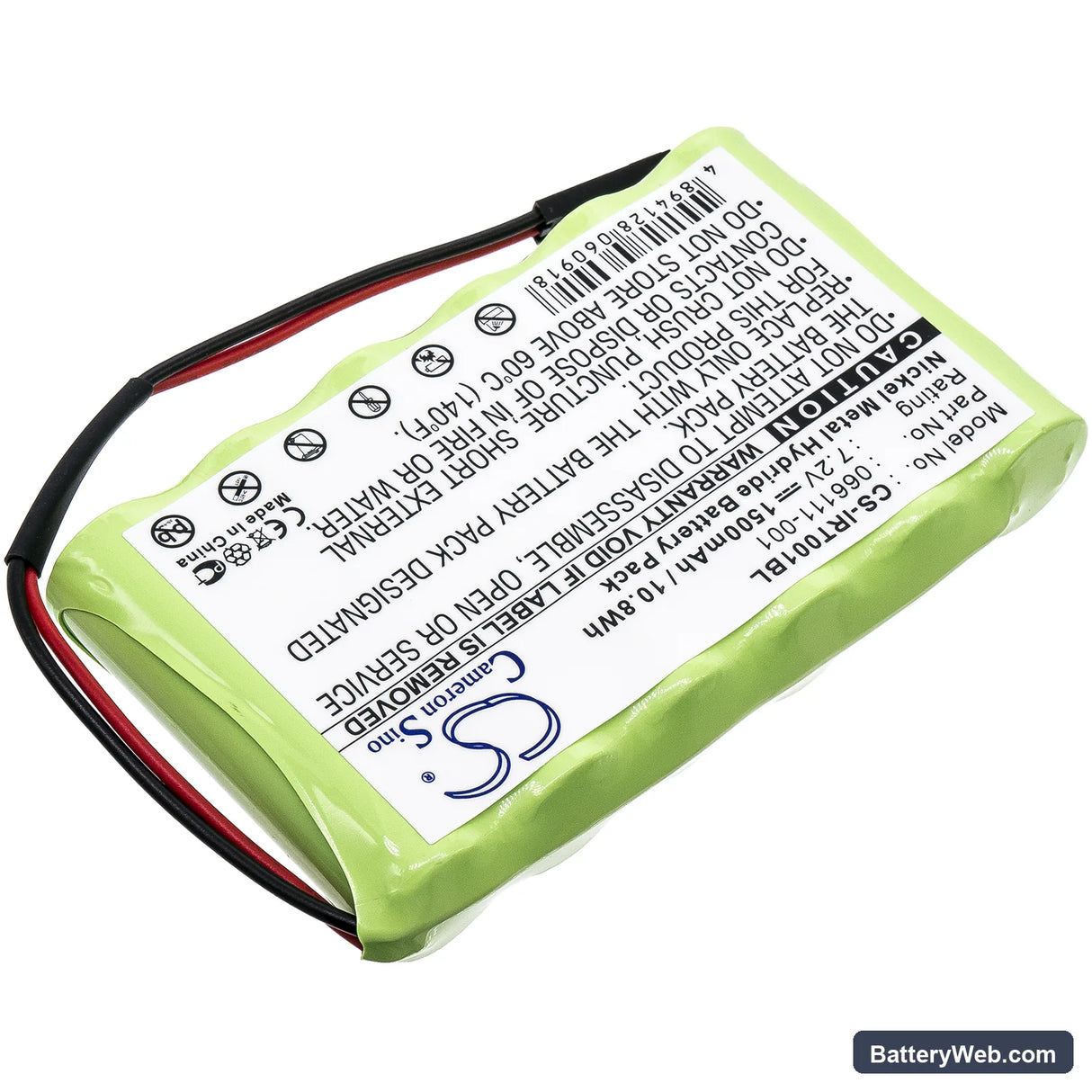 Intermec 066111-001 Replacement Battery, 7.2V, 1500mAh, Ni-MH 2