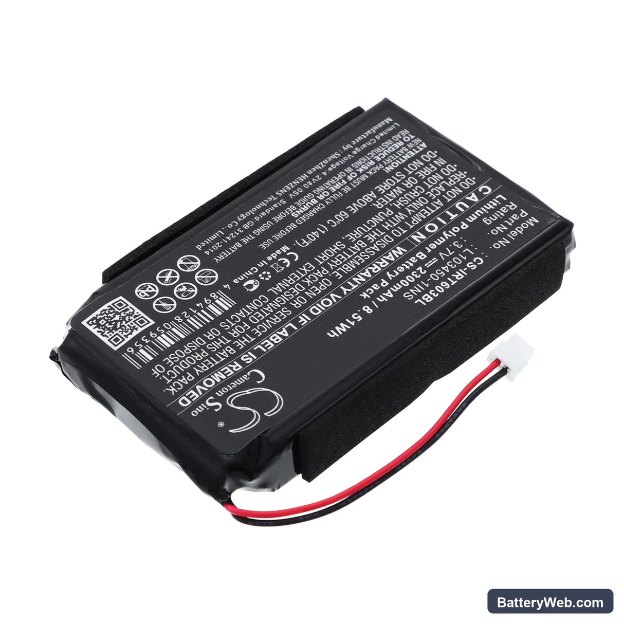 Intermec 600 Replacement Battery, 3.7V, 2300mAh, Li-Polymer 2