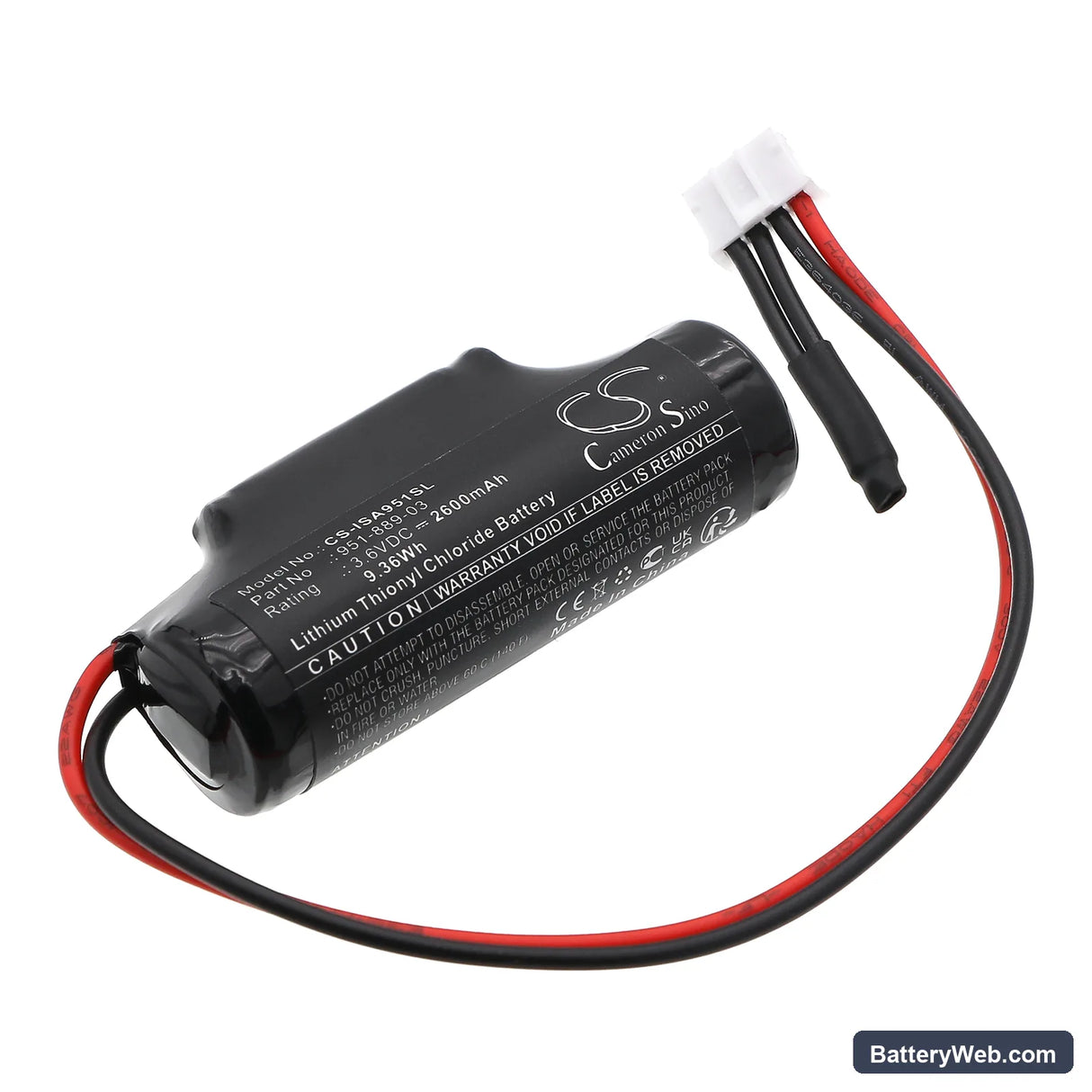 ITRON Sparklog 31-50-01.001 Replacement Battery, 3.6V, 2600mAh, Li-SOCl2 1