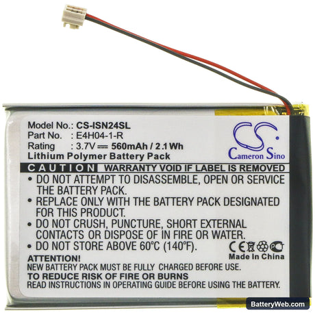 Insignia NS-4V24 Replacement Battery, 3.7V, 560mAh, Li-Polymer 3