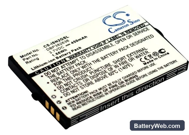 Insignia NS-DA1G Replacement Battery, 3.7V, 450mAh, Li-ion 1