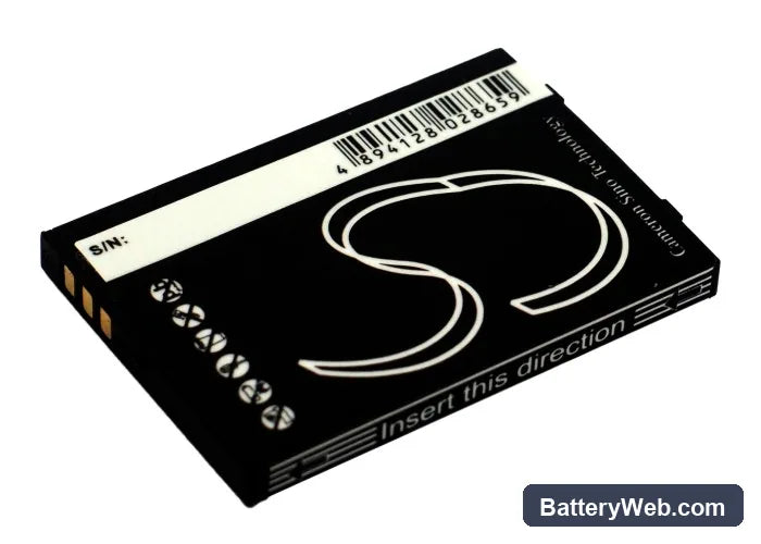 Insignia NS-DA1G Replacement Battery, 3.7V, 450mAh, Li-ion 3