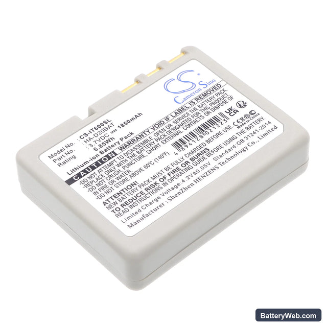 Casio DT-5300 Replacement Battery, 3.7V, 1850mAh, Li-ion 1