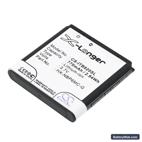 i-Blue 820 Replacement Battery, 3.7V, 770mAh, Li-ion 1