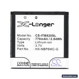 i-Blue 820 Replacement Battery, 3.7V, 770mAh, Li-ion 5