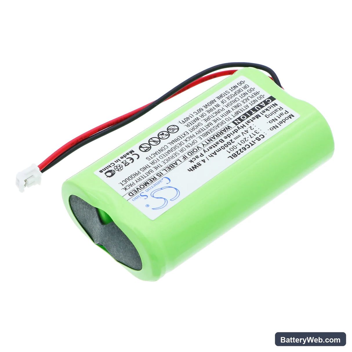 Intermec Norand 6210 Replacement Battery, 2.4V, 2000mAh, Ni-MH 2