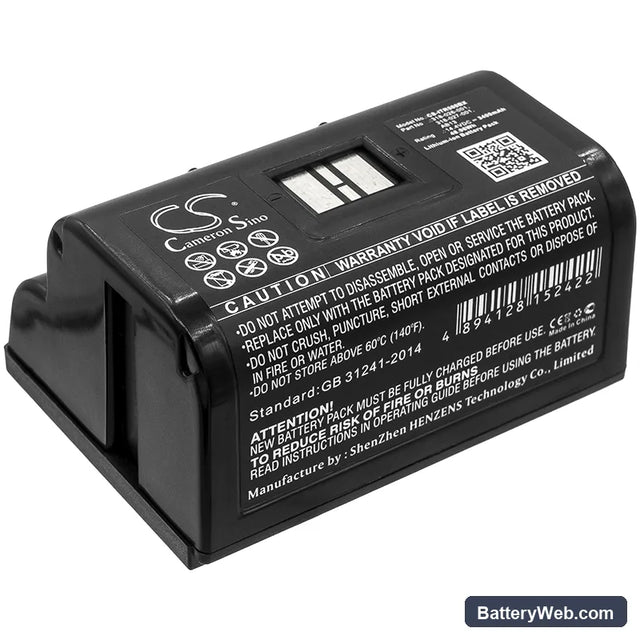 Intermec PB50 Replacement Battery, 14.4V, 3400mAh, Li-ion 1
