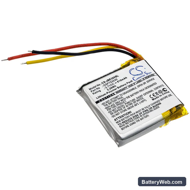 JBL Everest Elite 300 Replacement Battery, 3.7V, 610mAh, Li-Polymer 1