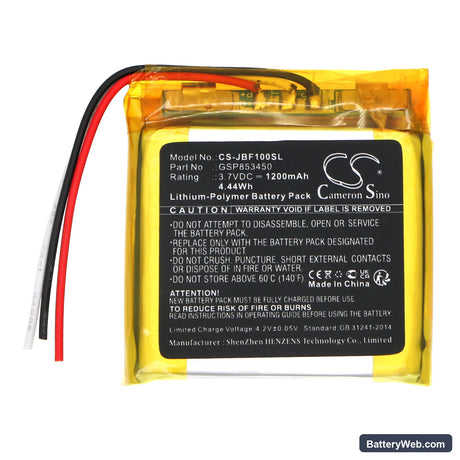 JBL Free Replacement Battery, 3.7V, 1200mAh, Li-Polymer 3