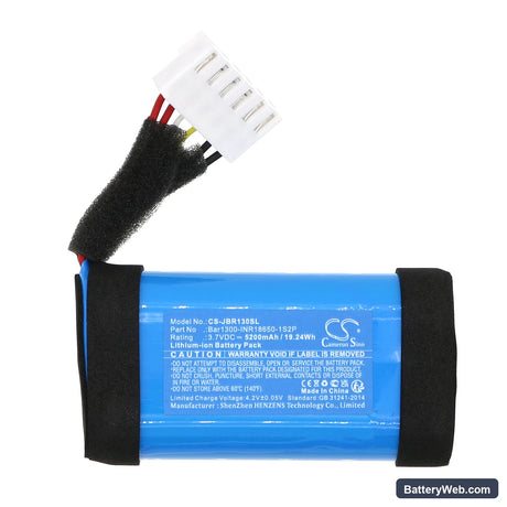 JBL Bar 1000 Replacement Battery, 3.7V, 5200mAh, Li-ion 3