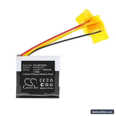 JBL Live 760NC Replacement Battery, 3.8V, 500mAh, Li-Polymer 3