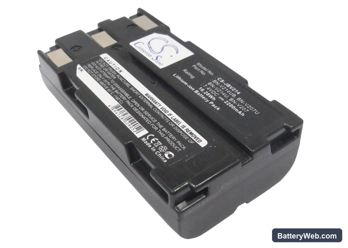 JVC GR-DVL40 Replacement Battery, 7.4V, 2200mAh, Li-ion 1