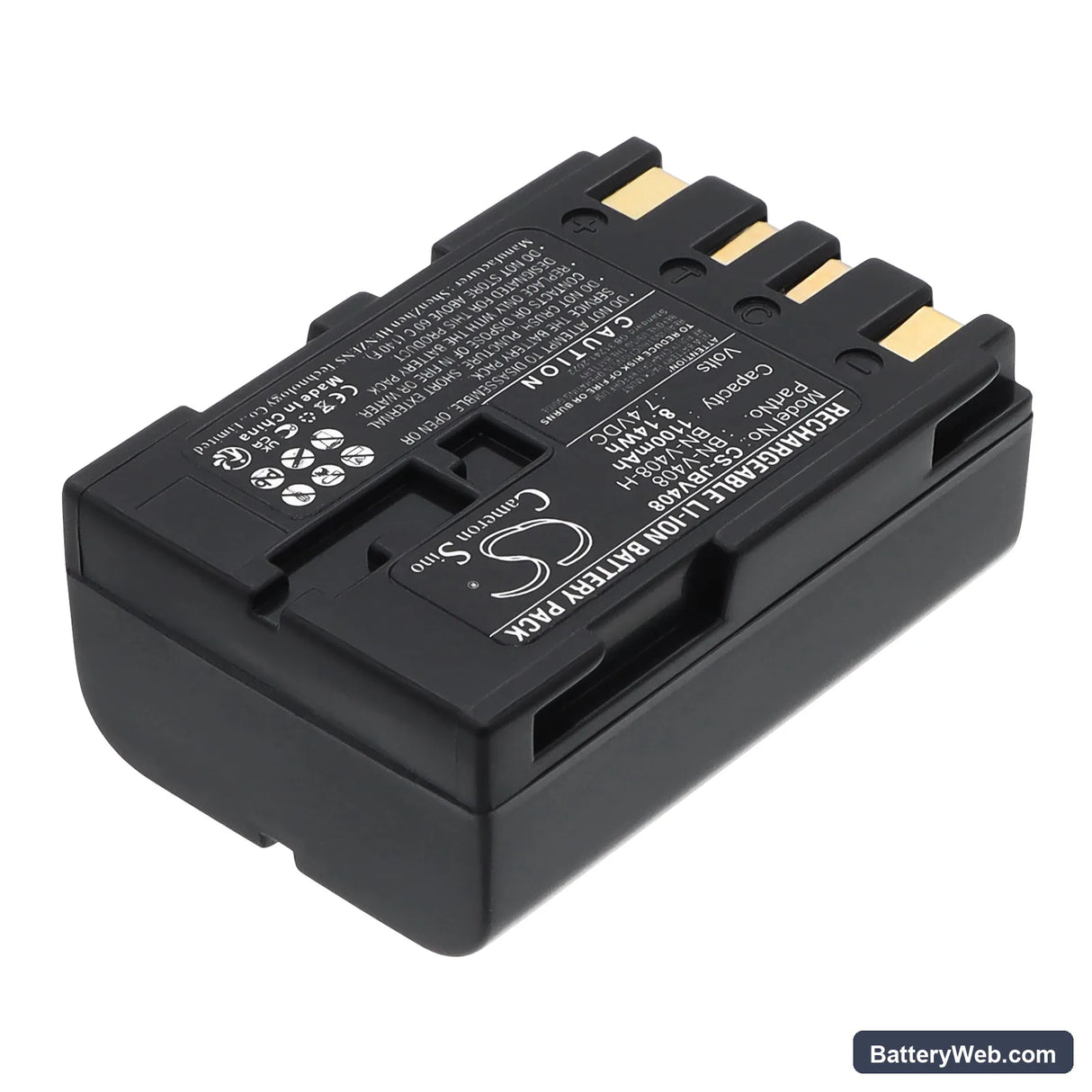 JVC GR-DV5000 Replacement Battery, 7.4V, 1100mAh, Li-ion 2