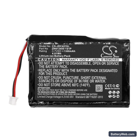 JDS Labs C5 Replacement Battery, 3.7V, 1300mAh, Li-ion 3