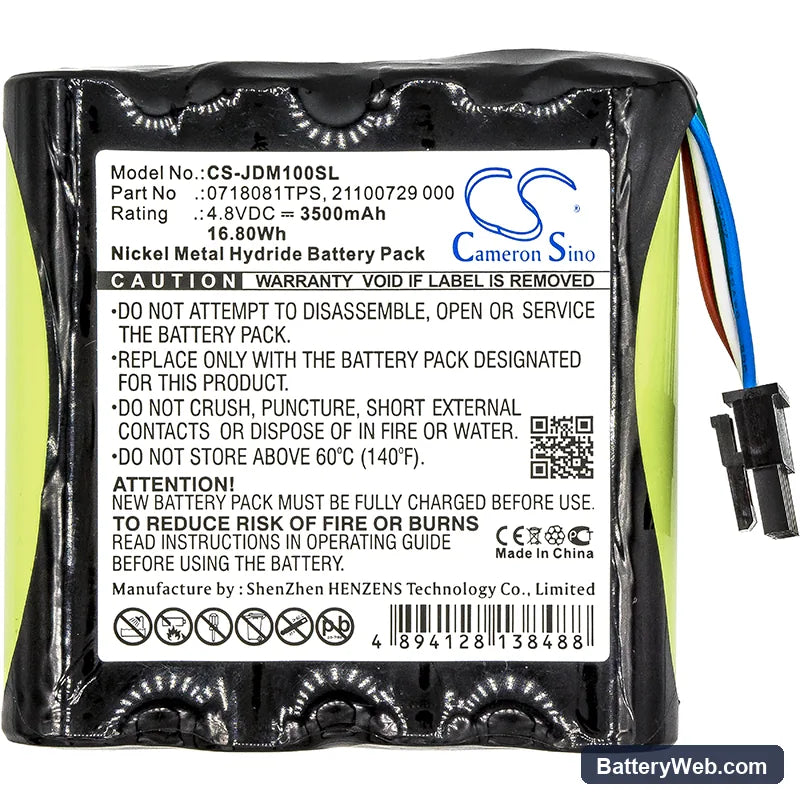 Viavi JDSU Smartclass E1 2M Replacement Battery, 4.8V, 3500mAh, Ni-MH 3