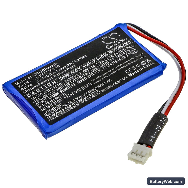 Jablocom GDP-04i Replacement Battery, 3.7V, 1300mAh, Li-Polymer 1