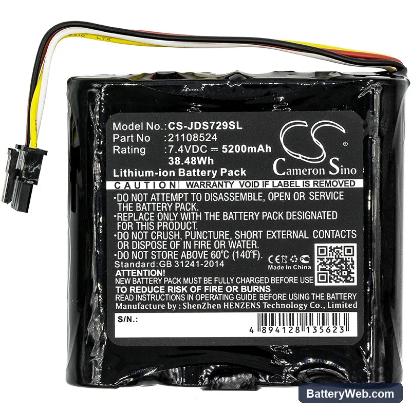 JDSU 21129596 000 Replacement Battery, 7.4V, 5200mAh, Li-ion 3