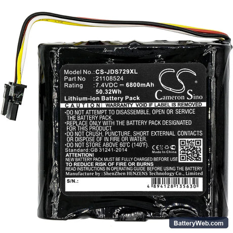 JDSU 21129596 000 Replacement Battery, 7.4V, 6800mAh, Li-ion 3