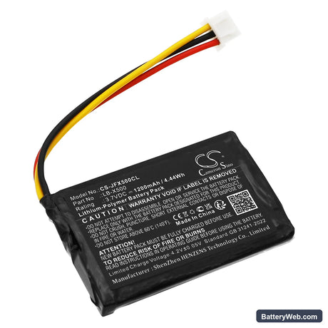 Jetfon X500 Replacement Battery, 3.7V, 1200mAh, Li-Polymer 1
