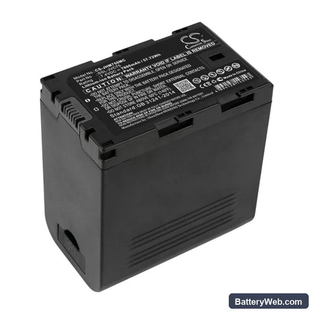 JVC GY-HMQ10 Replacement Battery, 7.4V, 7800mAh, Li-ion 1