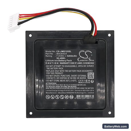 JBL PartyBox 110 Replacement Battery, 7.4V, 5200mAh, Li-ion 3