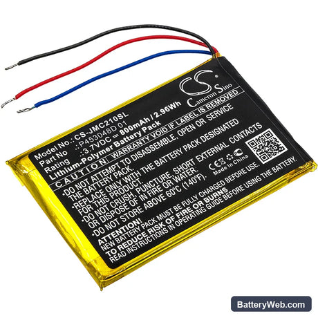 JBL Clip 2 Special Edition Replacement Battery, 3.7V, 800mAh, Li-Polymer 1