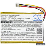 JBL Clip 3 Replacement Battery, 3.7V, 1000mAh, Li-Polymer 3