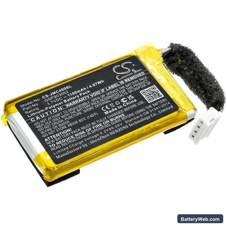 JBL Clip 4 Replacement Battery, 3.7V, 1100mAh, Li-Polymer 1